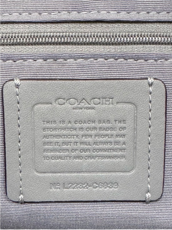 Coach Kacey Pebble Leather SatchShoulder Bag in Light Gray with Snake-Print Trim main image 13